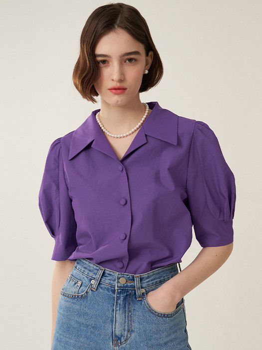 romantic open collar blouse VI
