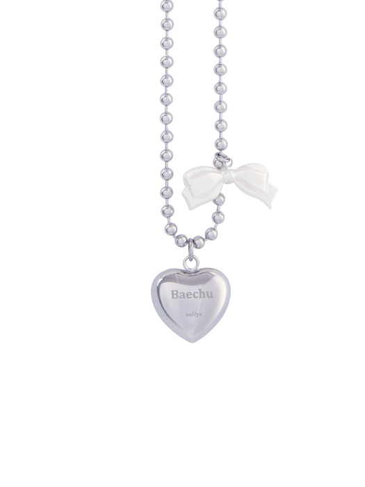 Naming shine heart necklace