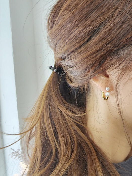 Daily two way silver pearl ring earring투웨이실버진주링귀걸이