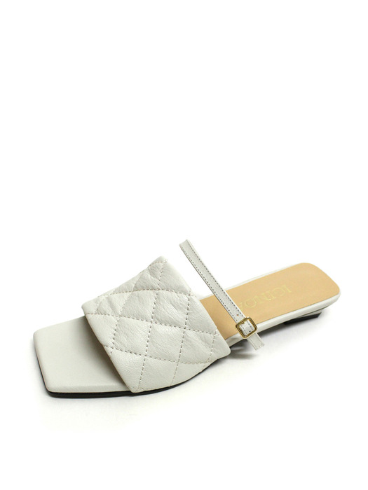 SQUARE QUILTED BB STRAP MULE 2cm M-IG-200508