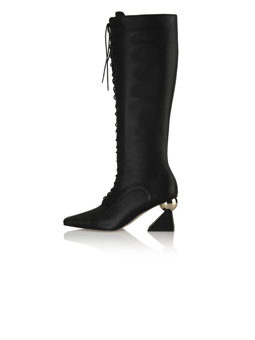Hailey Lace-up Long Boots / 21AW-B570 / BLACK