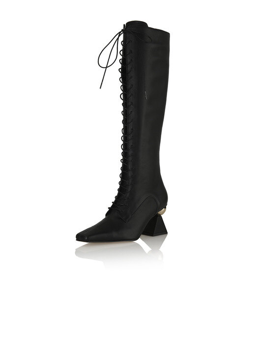 Hailey Lace-up Long Boots / 21AW-B570 / BLACK