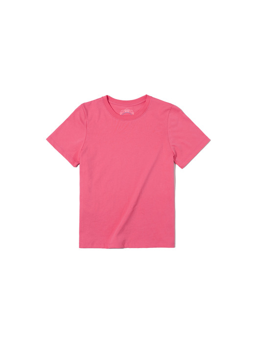 A3403 Signature silket T-shirt_Hot pink