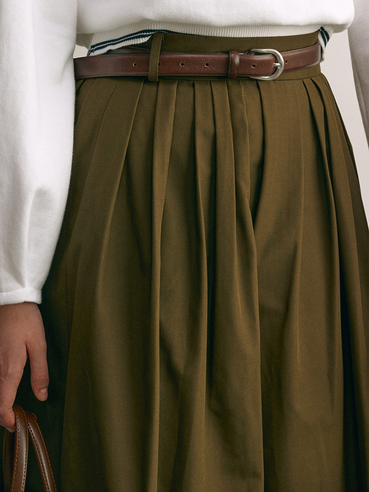 BOROMWAT Flared skirt (Khaki)