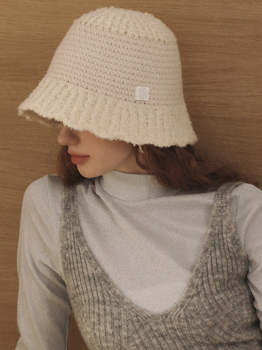 Loel knit crochet bucket hat_3color