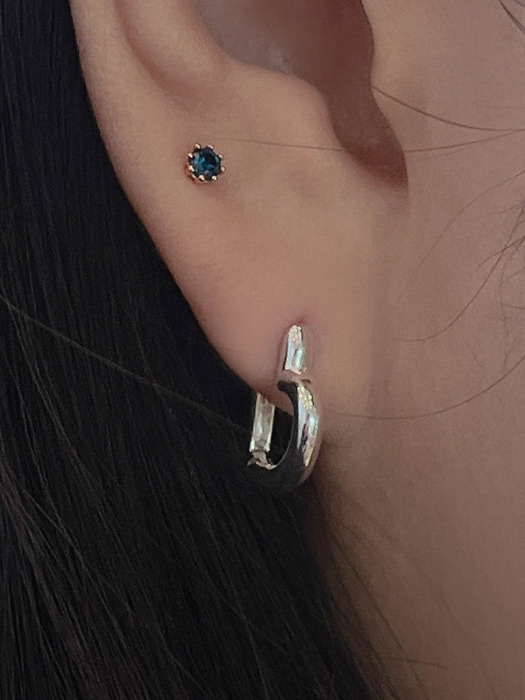 [92.5 silver]pure heart onetouch earrings