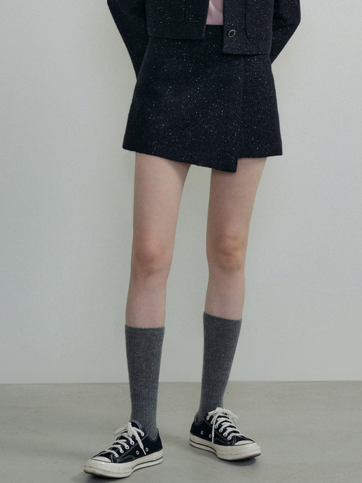 23FW PEARL TWEED LOW RISE SHORTS