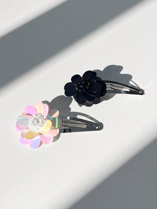 spangle flower hair pin (2colors)