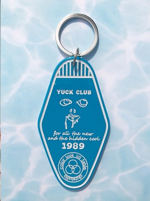 1 3 yuck club acrylic keyring - BLUE