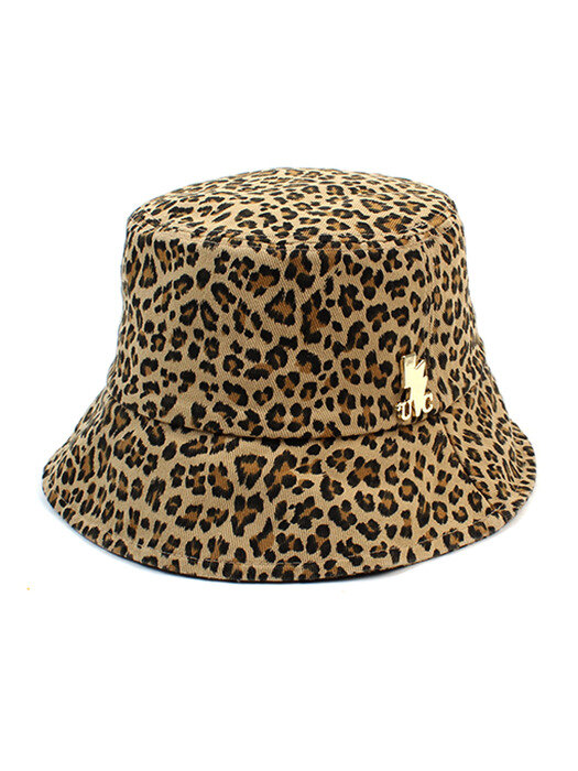 Side Thunder Leopard Beige Bucket Hat 버킷햇