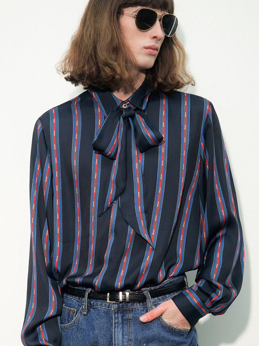 Stripe-Printed Shirt(UNISEX)_UTS-FS35
