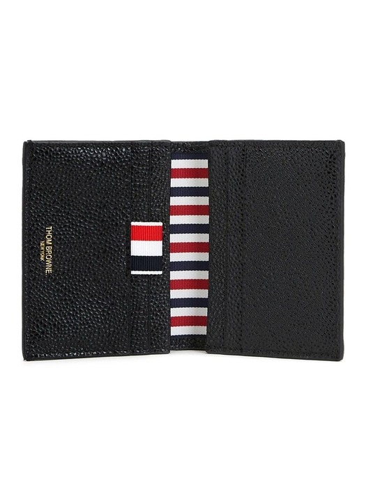 [톰브라운] 23SS MAW021L 00198 001 / 페블 그레인 레더 블랙 더블 카드 지갑