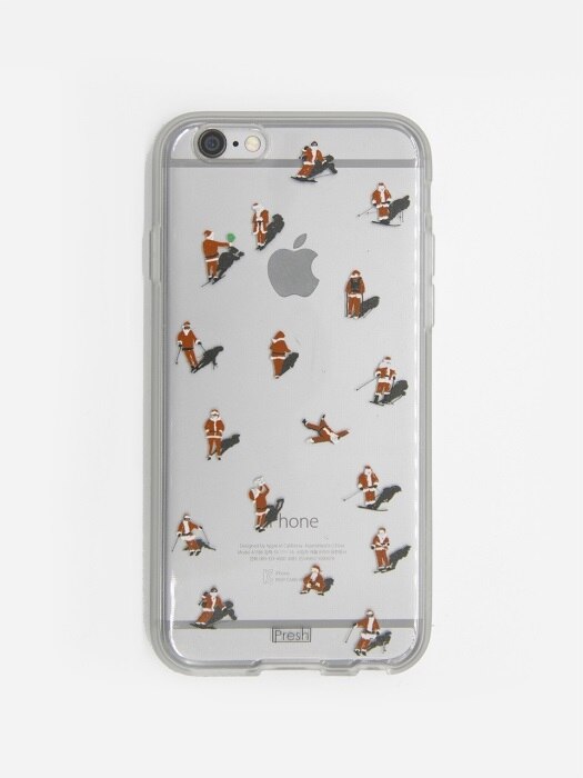 SANTA, SAN-TA 산타는 산타 투명 폰케이스 for iPhone6(s)/7