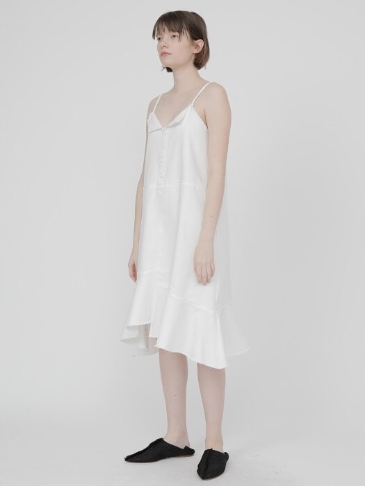 MIGHT DENIM DRESS_white