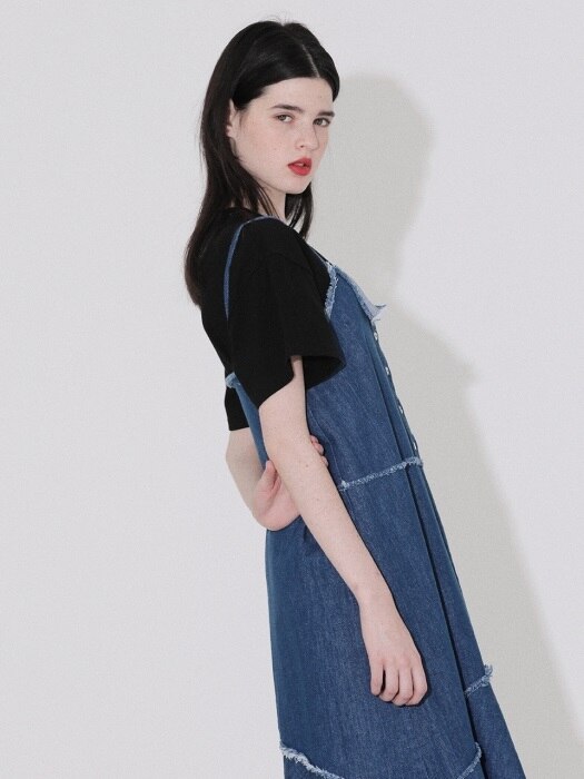 MIGHT DENIM DRESS_white