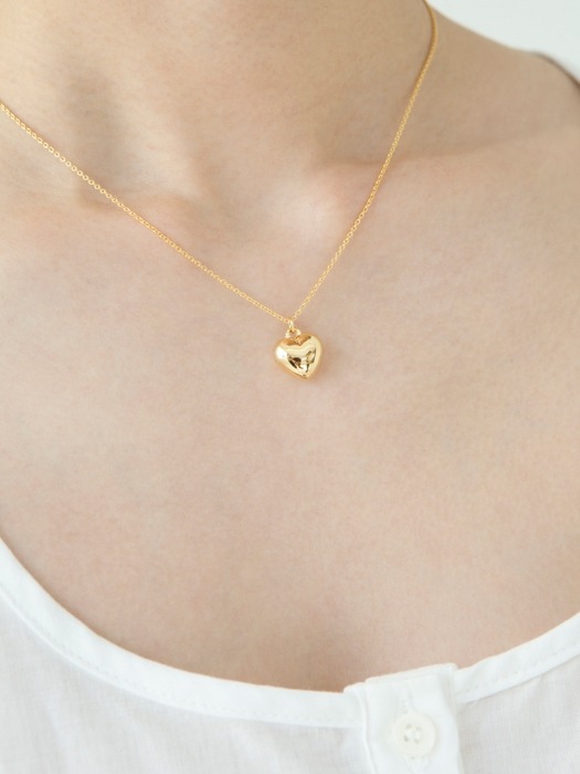 plump heart necklace (2colors)