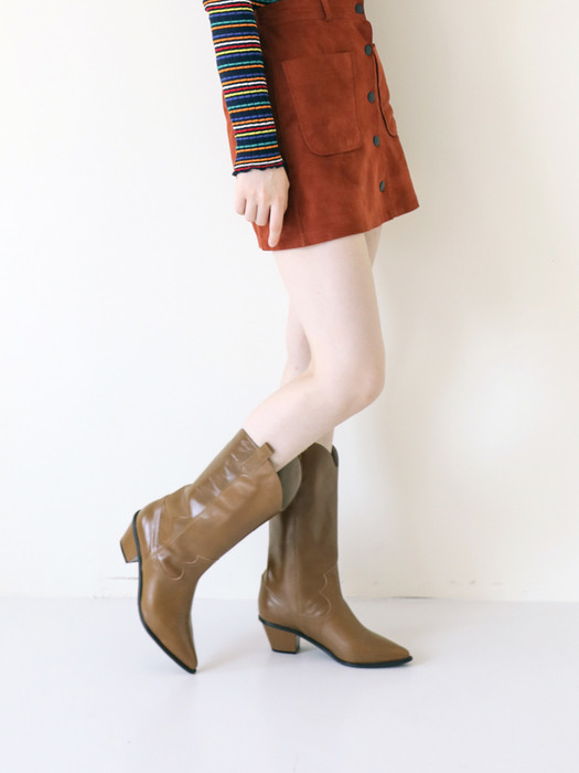 Western Boots (Peanut Brown)