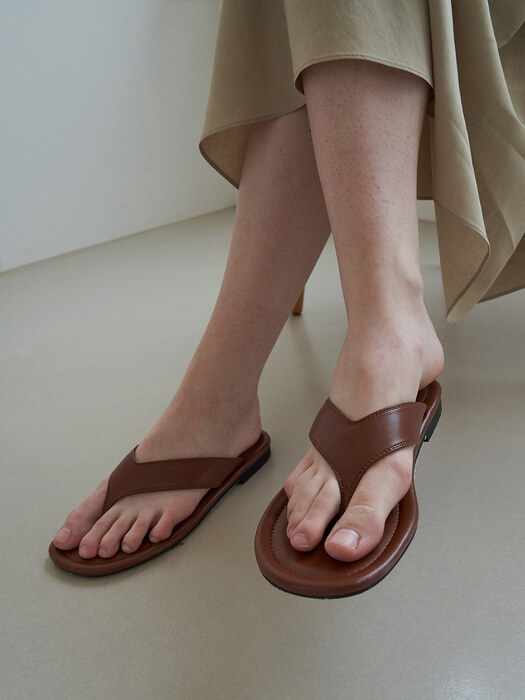 Cushion flip-flops - brown