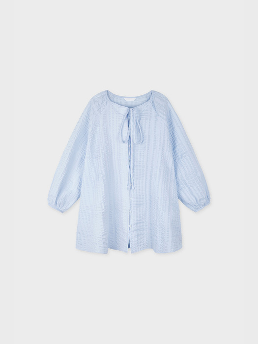 light cotton blouse (blue)