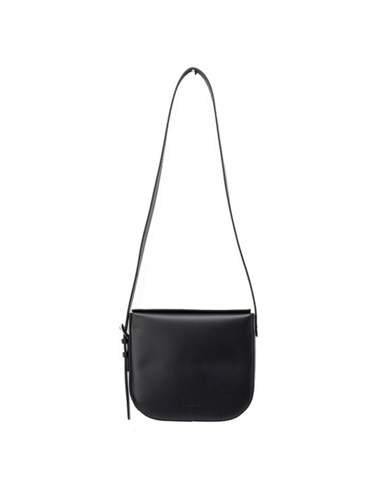 Belted Saddle ShoulderBag [Black]