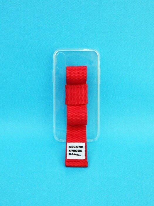 SUN CASE RIBBON CLEAR RED (JELLY CASE)
