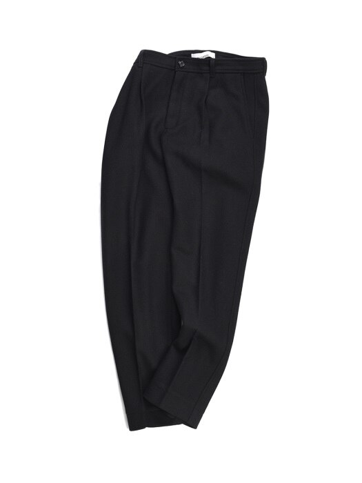 18FW STANDARD WOOL CASUAL PANTS BLACK