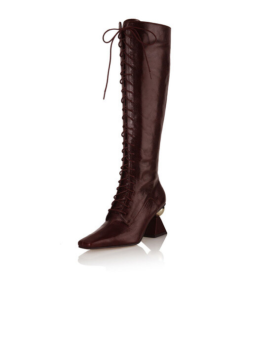 Hailey Lace-up Long Boots / 21AW-B570 / DARK BURGUNDY