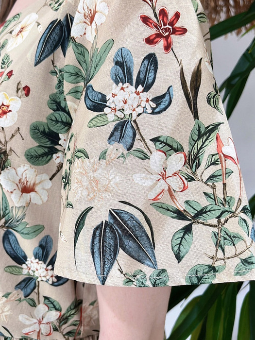 Ivy Flower Cotton Long Dress