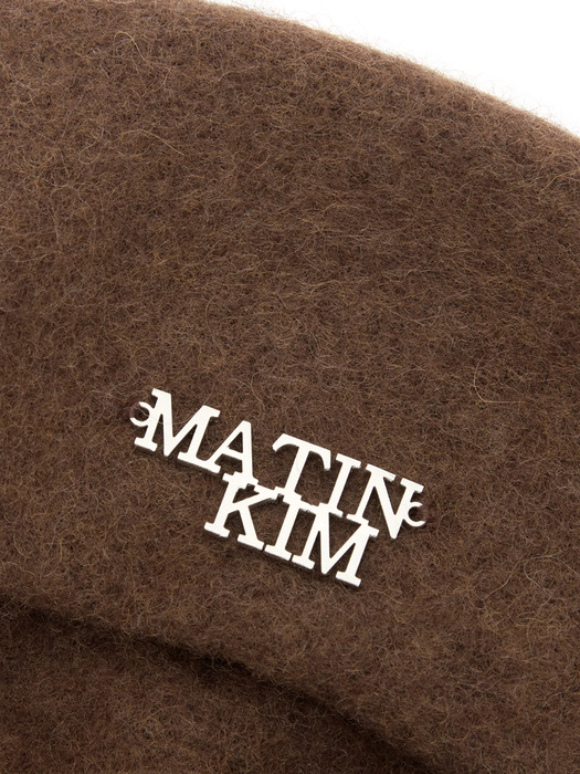 STUD LOGO POINT BERET IN BROWN