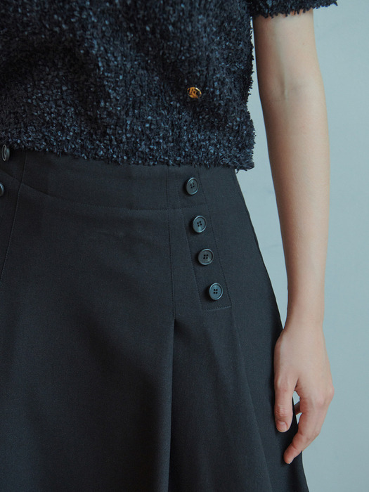 Moi button skirt (black)