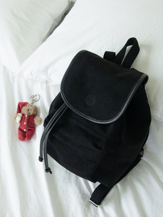 suede backpack_black