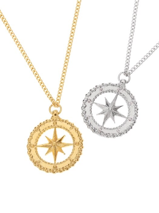 Midnight Sun Compass Necklace