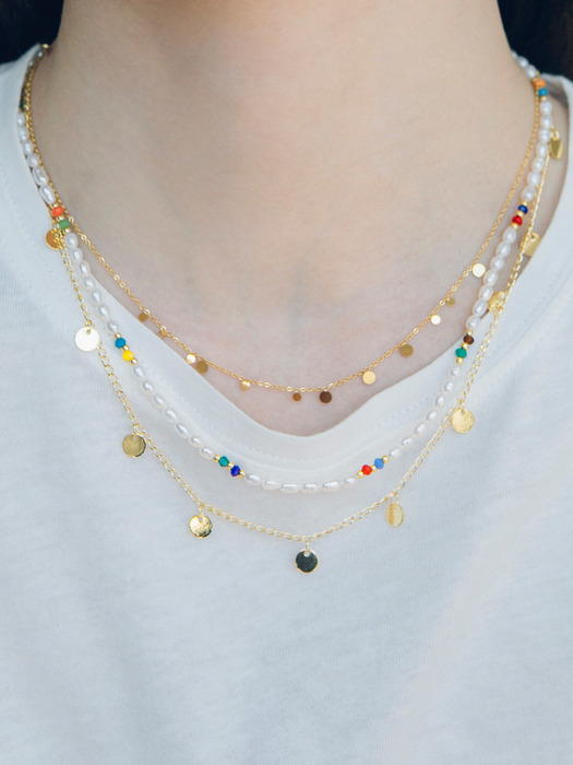 milky way circle necklace (2colors)