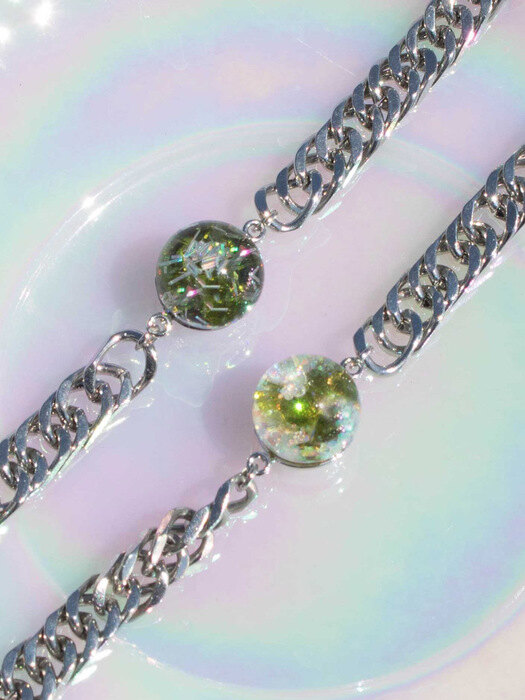 [유기견 후원/기부] Birth Crystal in the Snowball Couple Bracelet