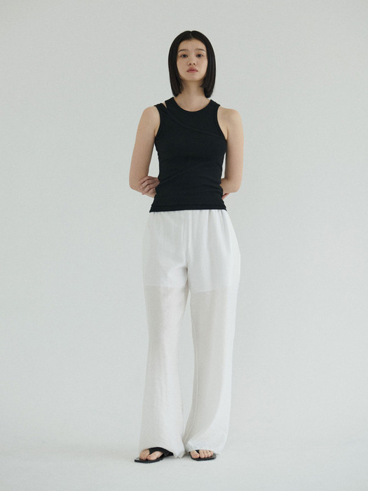 Silky Relax Pants (White)