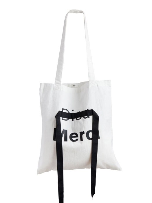 Merci eco bag (ivory-black)