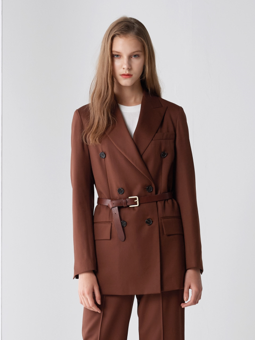 DOUBLE SET-UP JACKET BROWN