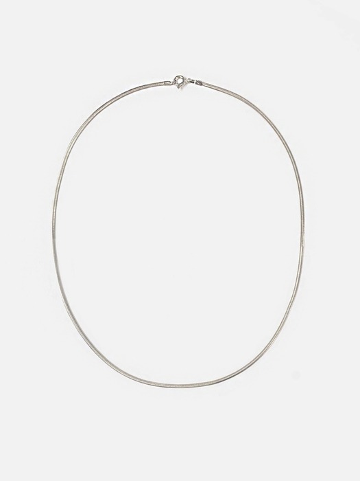 [Silver] Thick Flat Chain Necklace