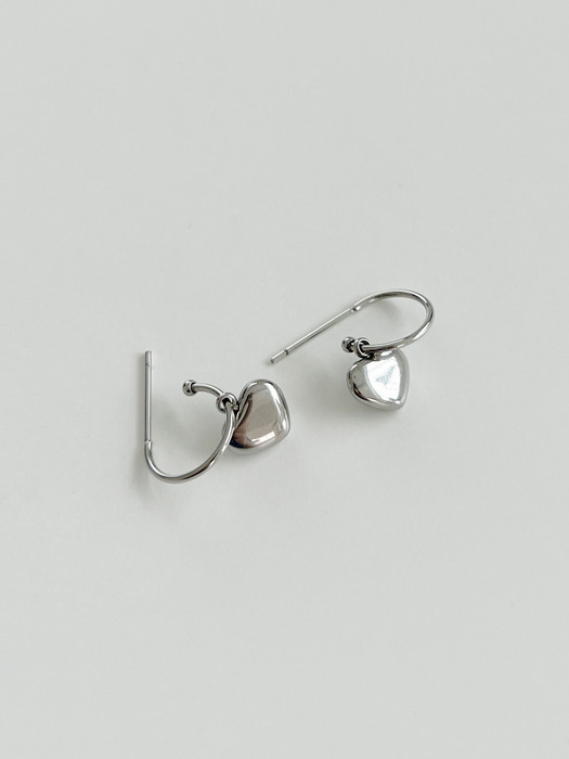 mini heart ring earrings (2colors)