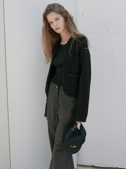 [Day-wool] Eco Leather Pants