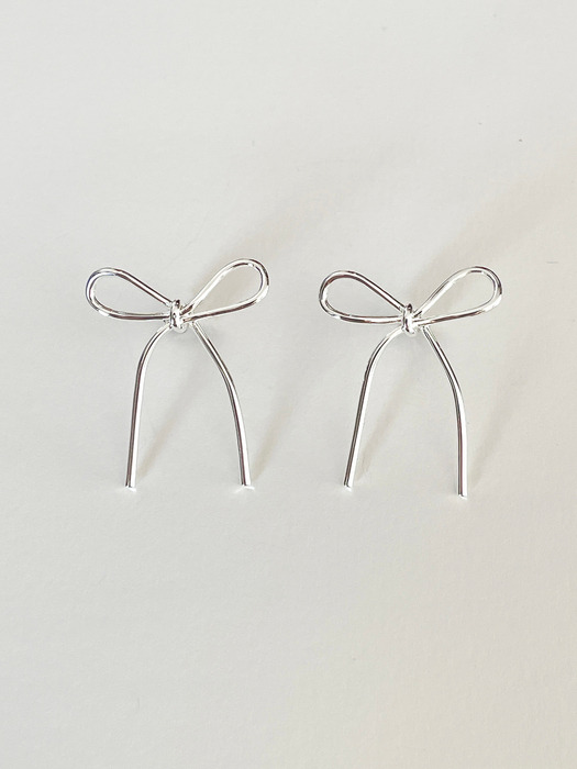 Bow Earrings (silver)