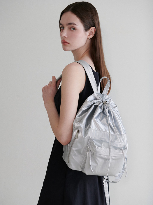 Irina Backpack Small in Silver UB4SC020-15