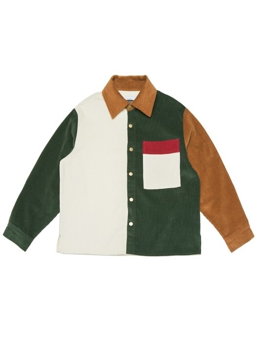 8’s Corduroy Mix Shirts-Jacket (ivory)