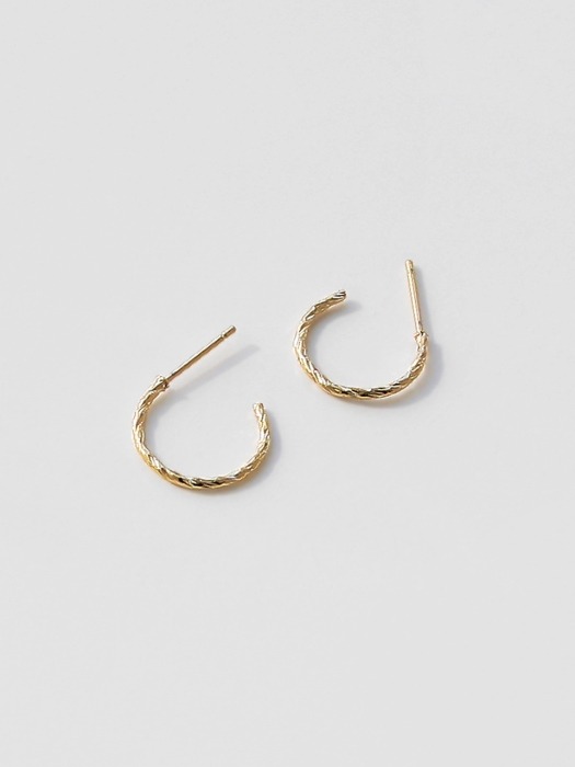 pattern ring earrings (2size 2colors)