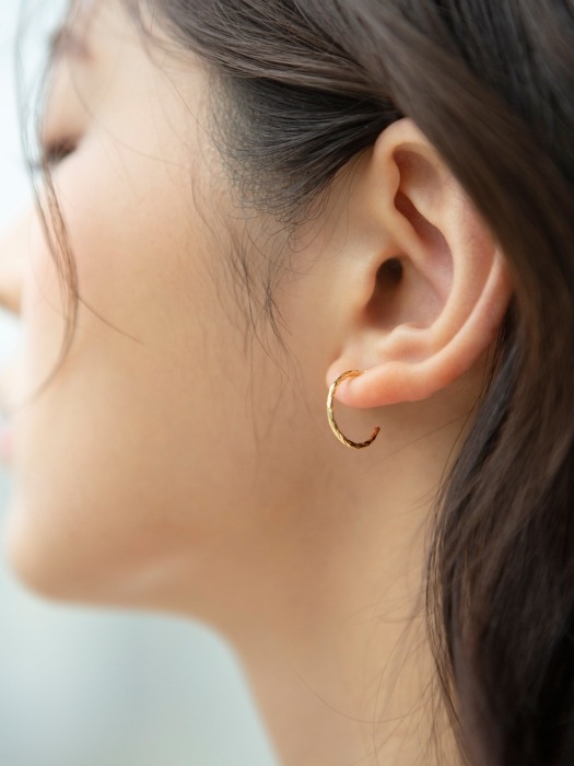 pattern ring earrings (2size 2colors)