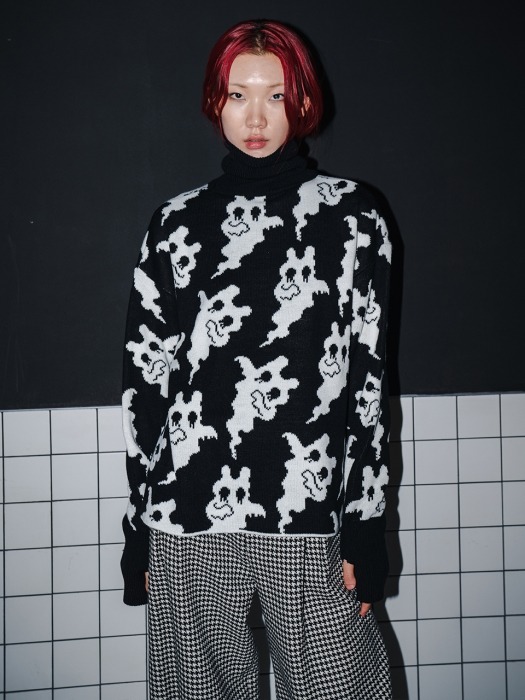 WHITE GHOSTERS KNIT_BLACK