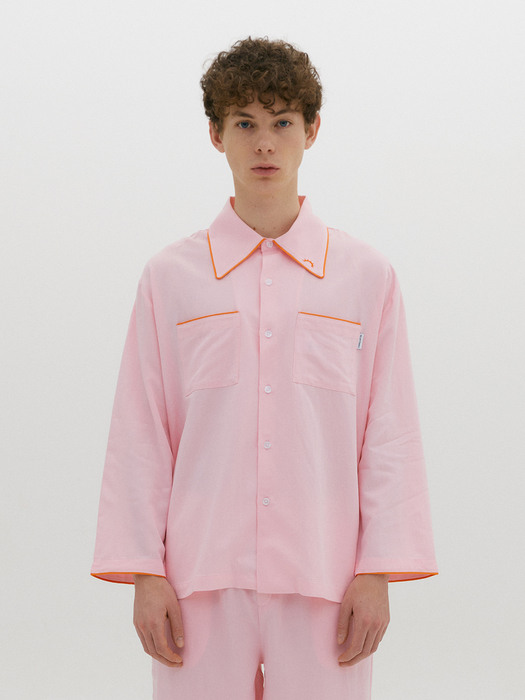 (Men) Essential PJ Shirts Light Pink