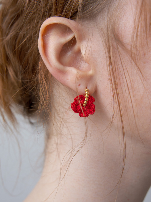 Gypsy flower knit earring (4colors)
