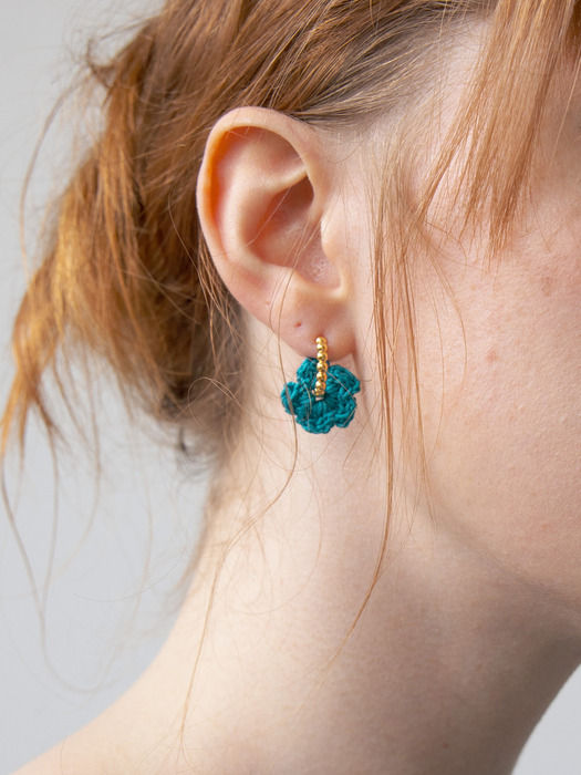 Gypsy flower knit earring (4colors)