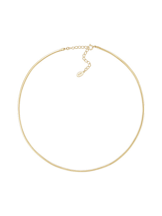 [925 silver] Un.silver.160 / flat soir necklace (gold)